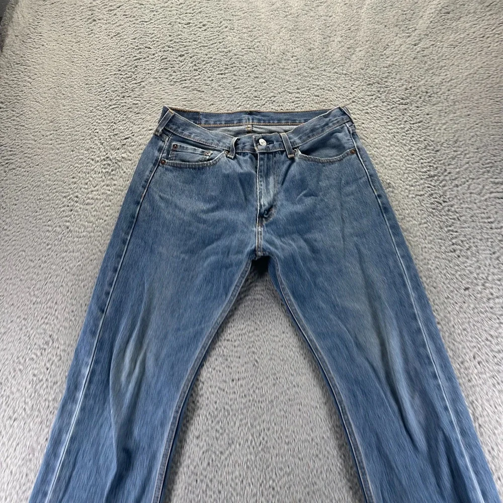 Levi's 505 Jeans Mens 33x30 Blue Cotton Denim Straight Leg Workwear Faded Travel